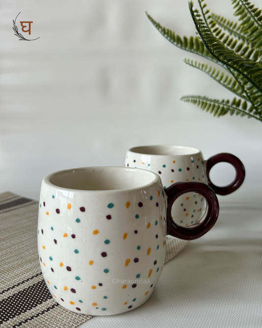 Brown Dotted Mug